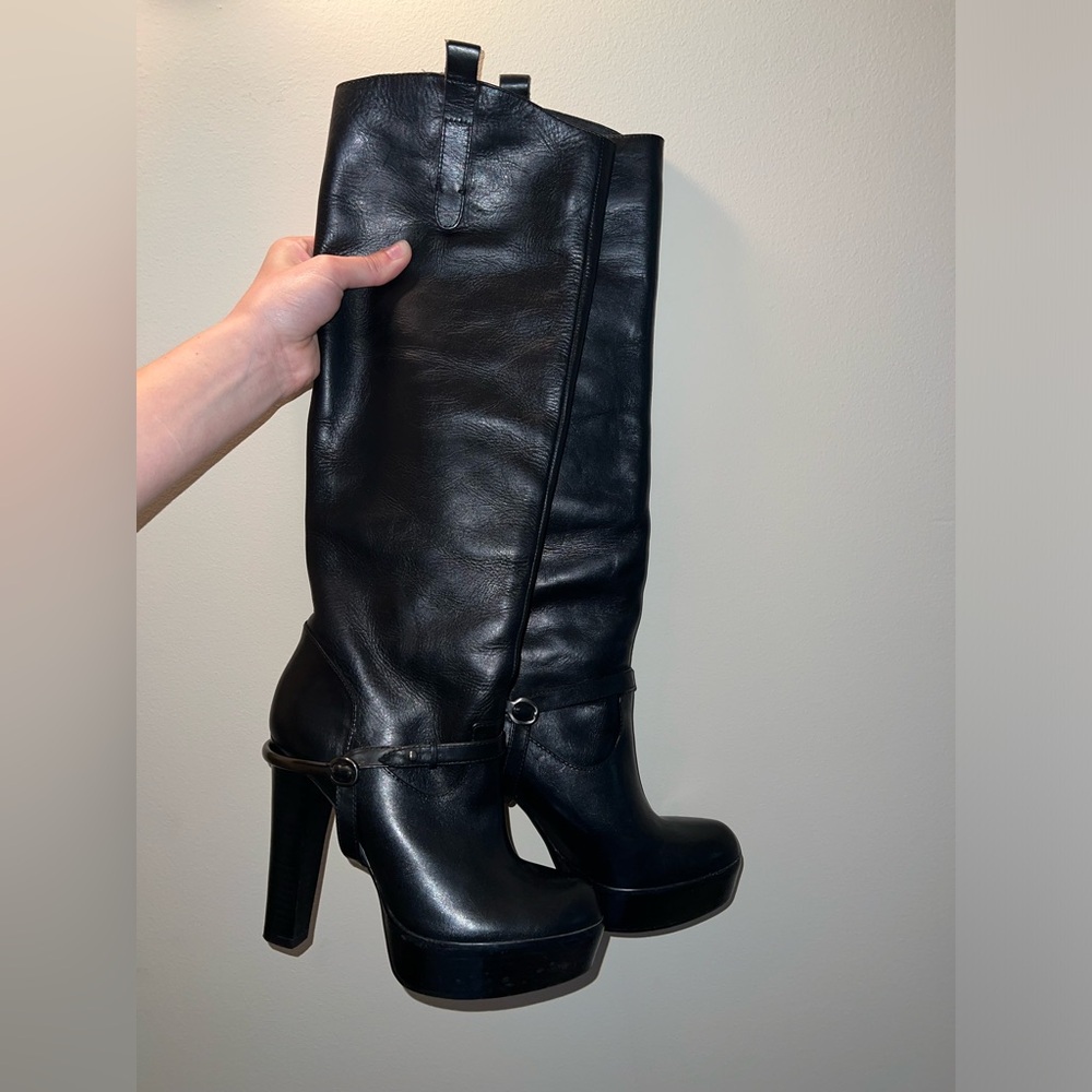 Guess by Marciano Tall Leather Boots Heels - Size 5